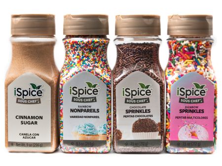 iSpice | 4 Pack Sweet Topping | Sweet Sorcery | Mixed Spices & Seasonings Gift Set | Kosher Online