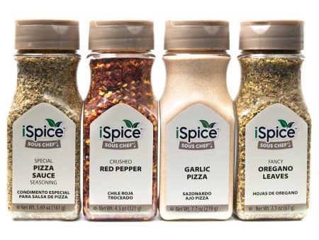 iSpice | 4 Pack Pizza Seasoning | Pizzaiola | Mixed Spices & Seasonings Gift Set | Kosher | Flavorful Spices Online Hot Sale