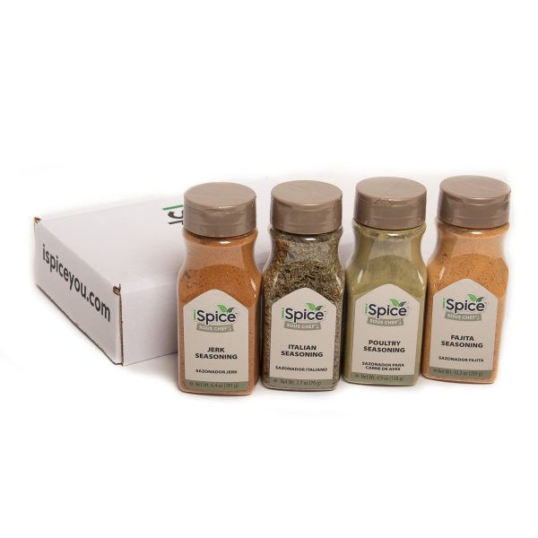 iSpice | 4 Pack of Seasoning | Champ Chicken | Mixed Spices & Seasonings Gift Set | Kosher For Discount