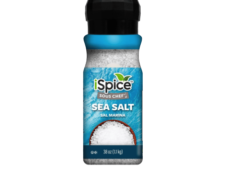 iSpice | Sea Salt Grinder | 38 oz | Gourmet Spice | Kosher | Oceanic crystals on Sale