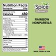 iSpice | Rainbow Nonpareils Sprinkles | 8.81 oz | Mixed Spices & Seasonings | Kosher |BPA Free Bottle Discount