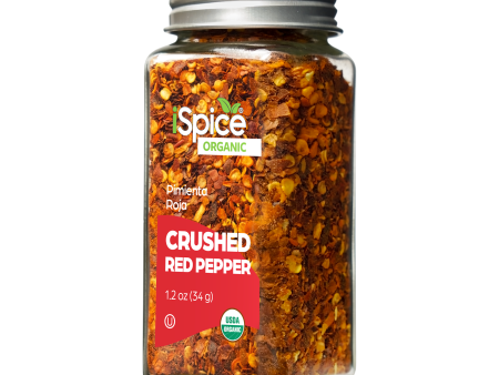 iSpice | Organic Crushed Red Pepper | 1.2 oz | Premium Spices | Kosher | USDA Organic Certified For Cheap