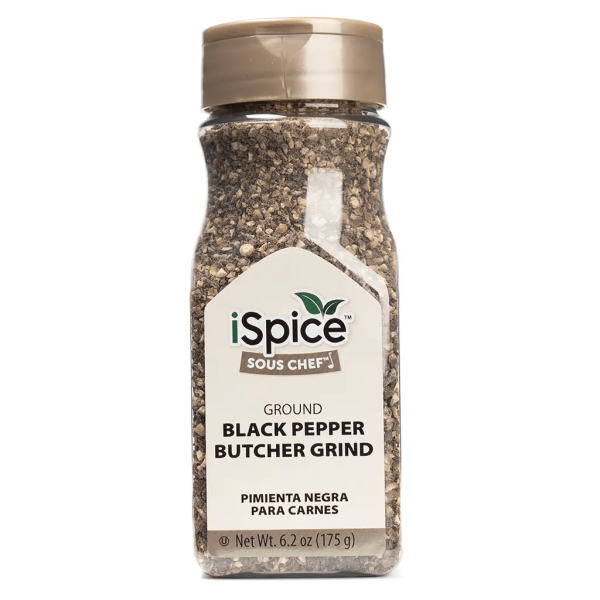 iSpice | Black pepper Butcher Grind | 6.2 oz | Gourmet Spice | Kosher | Halal | Bold & Fresh Sale