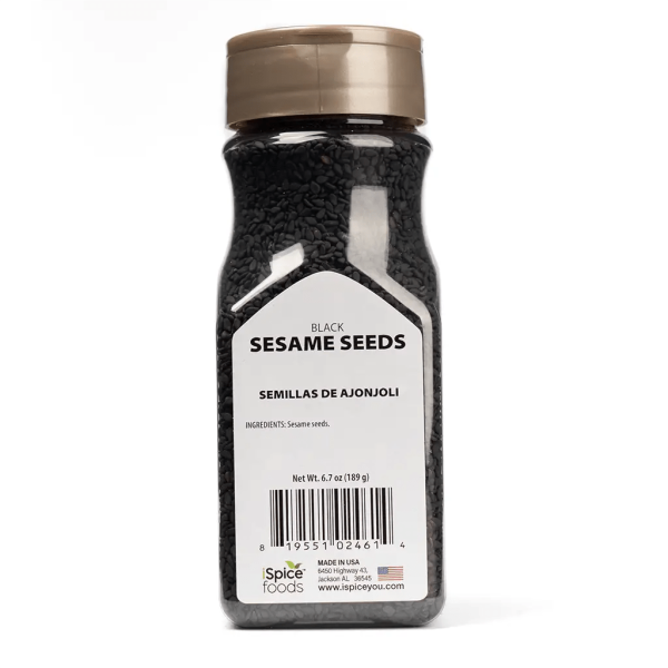 iSpice | Sesame Seeds Black | 6.7 oz | Gourmet Spice |Kosher| Crunchy texture Online