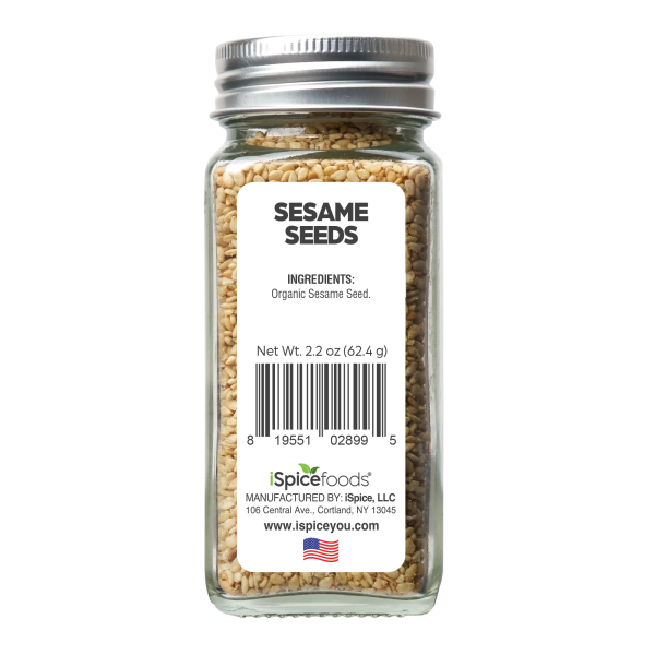 iSpice | Organic Sesame Seed | 2.2 oz | Premium Spices | Kosher | USDA Organic Certified Online Sale