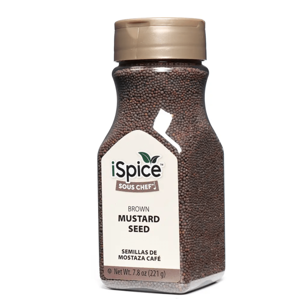 iSpice | Mustard Seed Brown | 7.8 oz | Gourmet Spice | Kosher| Pungent flavor Online now