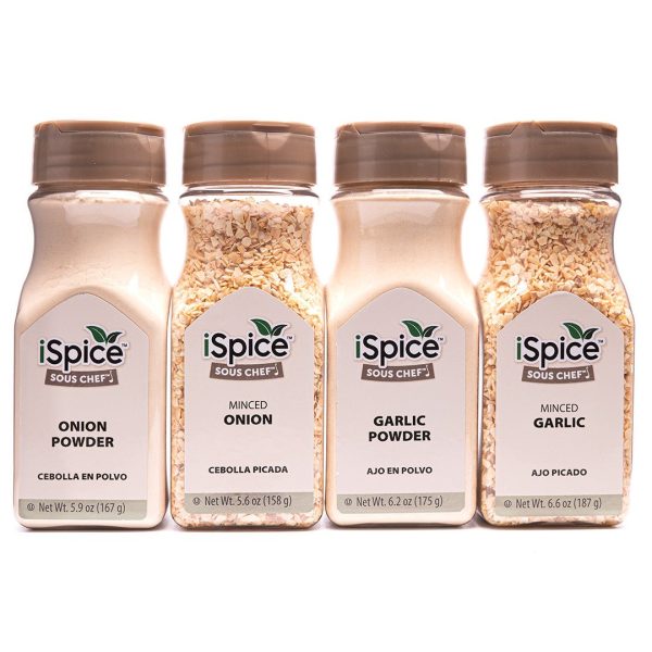 iSpice | 4 Pack of Garlic and Onion Spice | Allium | Mixed Spices & Seasonings Gift Set | Kosher Online Sale