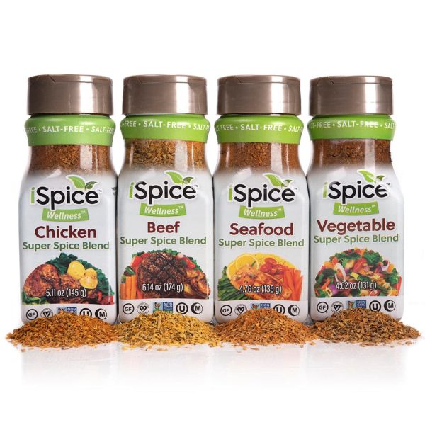 iSpice | 4 Pack Wellness Seasoning | Keto Bundle | Mixed Spice & Seasoning Gift Set | Halal | Kosher Online Hot Sale