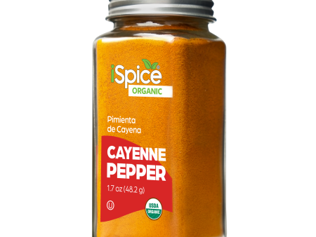 iSpice | Organic Cayenne Pepper | 1.7 oz | Premium Spices | Kosher | USDA Organic Certified Discount