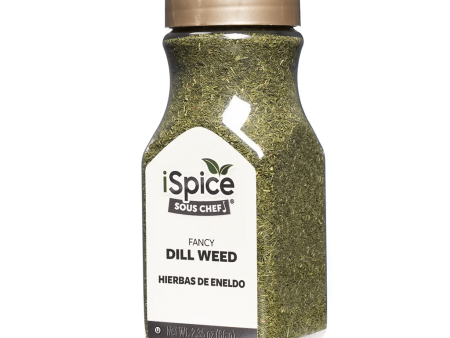 iSpice | Dill Weed | 2.35 oz |  Gourmet Spice |Kosher | Food Grade Bottle| Herbal Delight Online Hot Sale