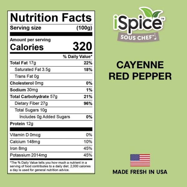 iSpice | Cayenne Red Pepper | 4 oz | Gourmet Spice | Kosher | Halal | Bold & Pungent Online Sale