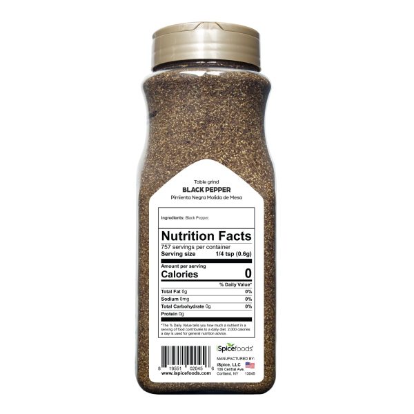 Spice Pepper | Black Pepper Ground | 16 oz | Food Service Size | Kosher | Rich Aroma Online