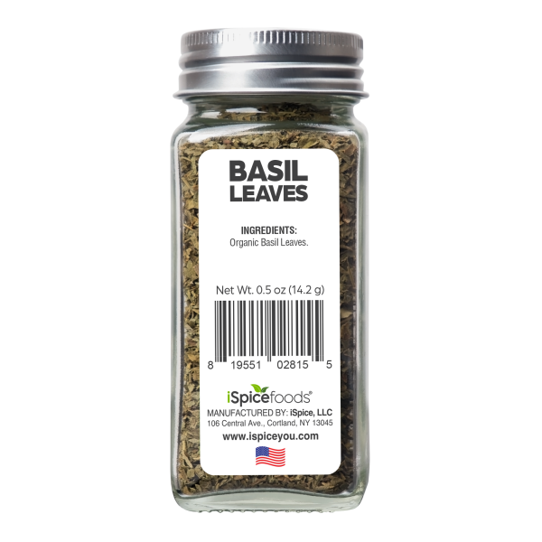 iSpice | Organic Basil Leaves | 0.5 oz | Premium Herbs | Kosher | USDA Organic Certified Discount