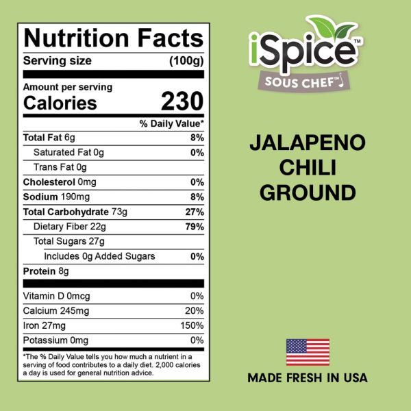 iSpice | Jalapeno Chili Ground | 5.3 oz |  Gourmet Spice | Kosher | Versatile Spice Supply