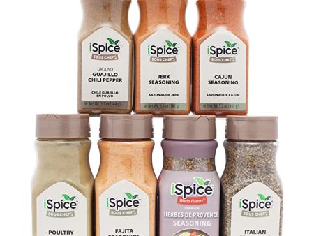 iSpice | 7 Pack of Spice And Seasoning | Geronimo Chicken | Mixed Spices & Seasonings Gift Set | Kosher For Cheap