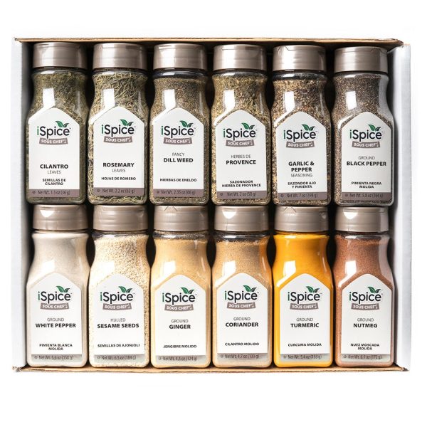 iSpice | 12 Pack of Spice and Herbs | Chef Grade | Mixed Spices & Seasonings Gift Set | Kosher Hot on Sale