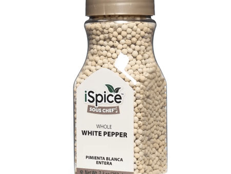 iSpice | White Pepper Whole | 7.3 oz | Gourmet Spice | Kosher | Delicate pungency For Cheap