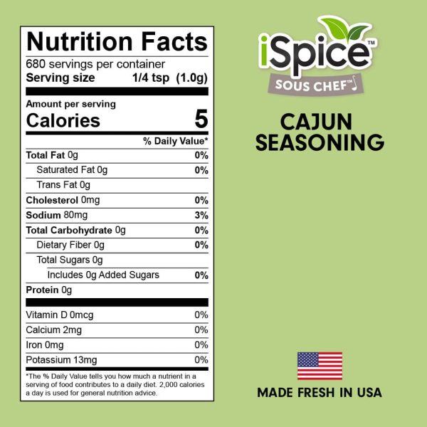 iSpice | Cajun Seasoning | Classic | 5.2 oz | Mixed Spices & Seasonings | Kosher | Deep South Flavor Online Hot Sale