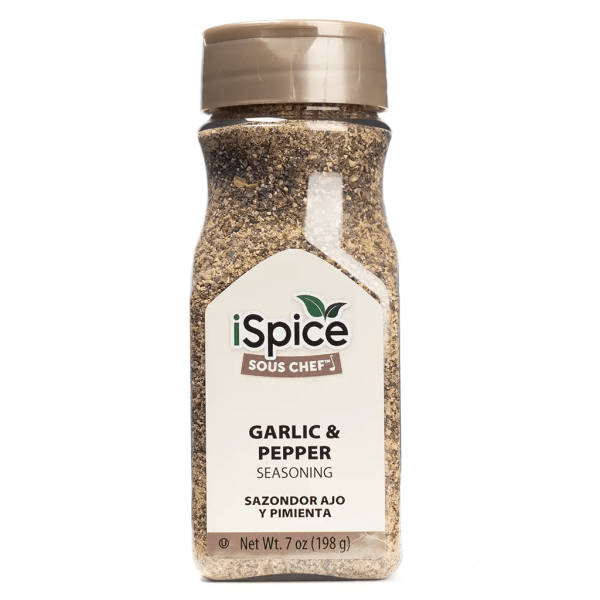 iSpice | Garlic Pepper Seasoning | 7 oz | Mixed Spices & Seasonings | Kosher | Premium Ingredients Online Hot Sale