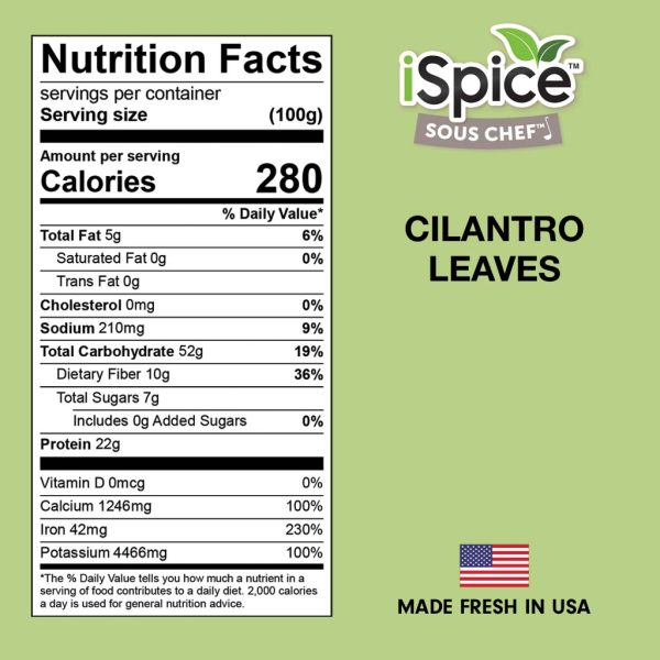 iSpice | Cilantro Leaves | 1.3 oz | Premium Herbs | Kosher | Gourmet Quality For Discount