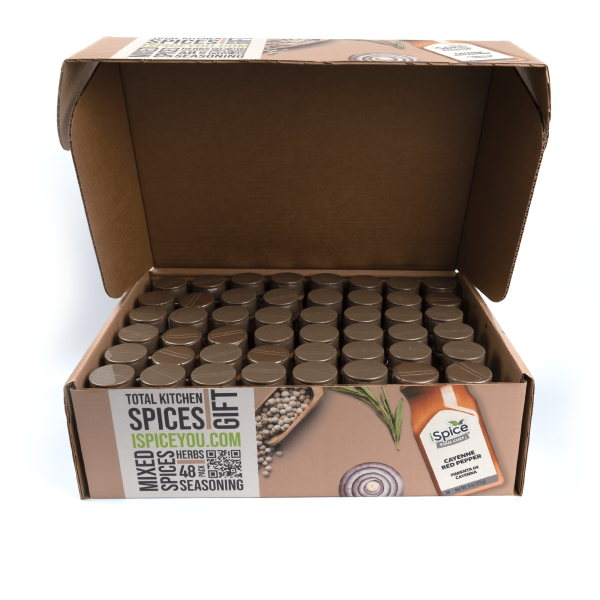 iSpice | 48 Pack of Spice and Herbs | Total Kitchen | Mixed Spices & Seasonings Gift Set | Kosher Online Sale