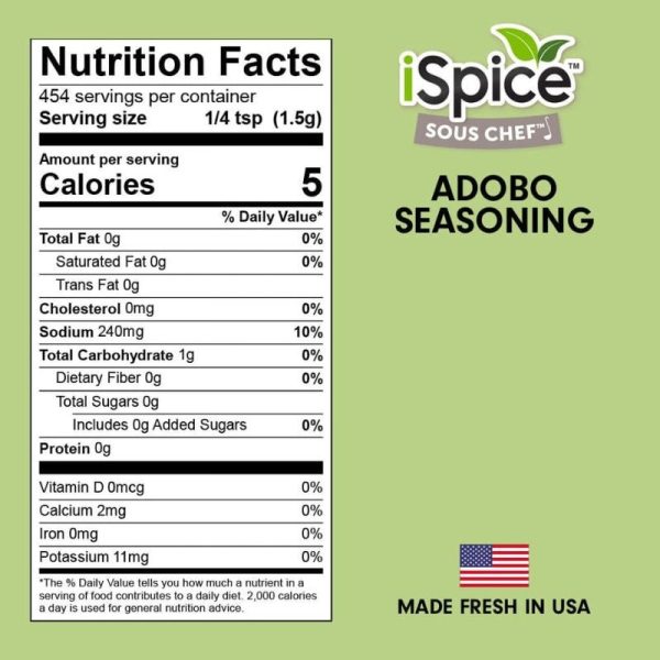 iSpice | Adobo Seasoning | 10.2 oz | Kosher | Flavorful Blend Online Sale