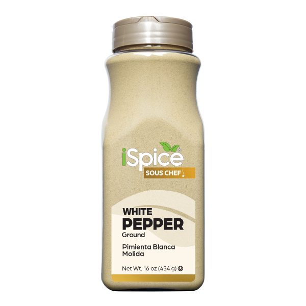 Spice Pepper | White Pepper Ground | 16 oz | Food Service Size | Kosher | Rich Aroma Cheap