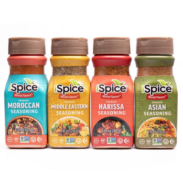 iSpice | 4 Pack of Ethnic Seasoning | Eastward | Mixed Spice & Seasoning Gift Set | Halal | Kosher Fashion