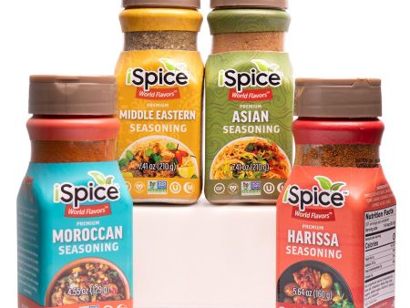 iSpice | 4 Pack of Ethnic Seasoning | Eastward | Mixed Spice & Seasoning Gift Set | Halal | Kosher Fashion