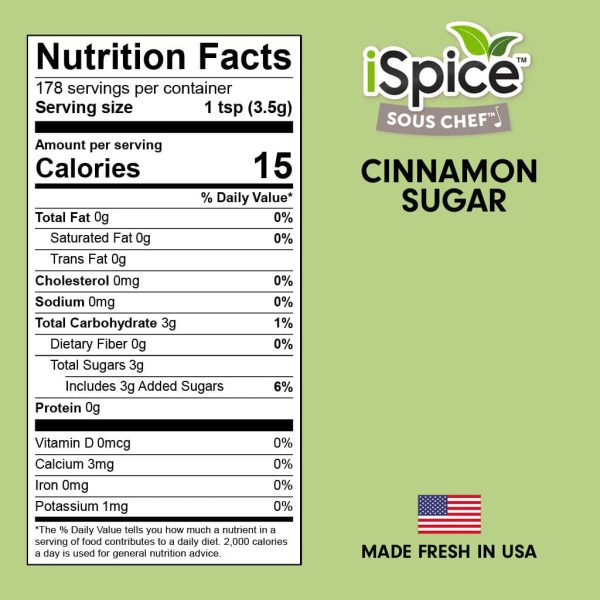 iSpice | Cinnamon Sugar | 9 oz | Mixed Spices & Seasonings | Kosher | Rich & Fragrant Cheap