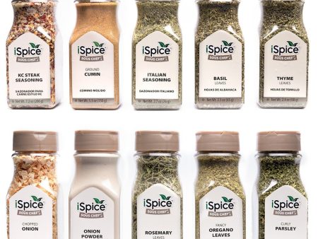 iSpice | 10 Pack of Spices and Herbs | Maya | Mixed Spices & Seasonings Gift Set | Kosher For Cheap