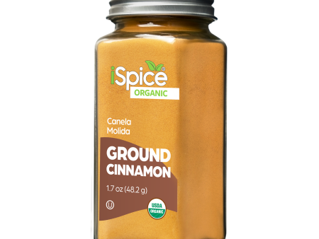 iSpice | Organic Cinnamon Powder | 1.7 oz | Premium Spices | Kosher | USDA Organic Certified Supply