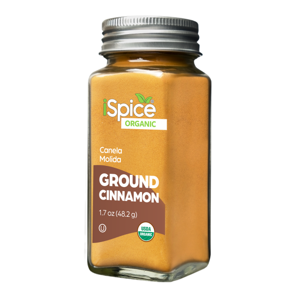 iSpice | Organic Cinnamon Powder | 1.7 oz | Premium Spices | Kosher | USDA Organic Certified Supply