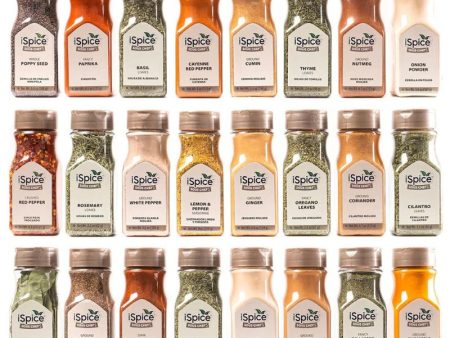 iSpice | 24 Pack of Spice and Herbs | Kitchen Fusion | Mixed Spices & Seasonings Gift Set | Kosher on Sale