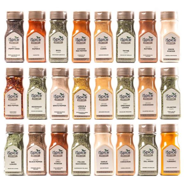 iSpice | 24 Pack of Spice and Herbs | Kitchen Fusion | Mixed Spices & Seasonings Gift Set | Kosher on Sale