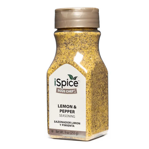 iSpice | Lemon Pepper Seasoning | 9 oz | Mixed Spices & Seasonings | Kosher|Halal| Food Grade Bottle Hot on Sale