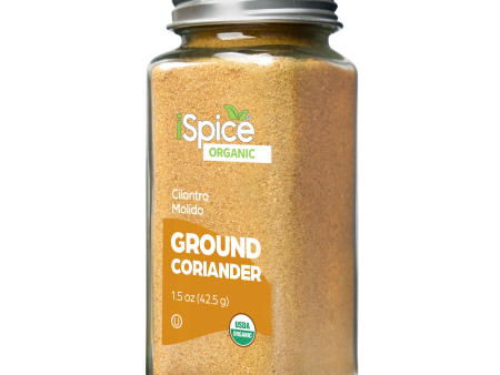 iSpice | Organic Coriander Ground | 1.5 oz | Premium Spices | Kosher | USDA Organic Certified Online Hot Sale