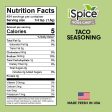 iSpice | Taco Seasoning | 7.1 oz | Mixed Spices & Seasonings | Kosher | Savory kick For Sale