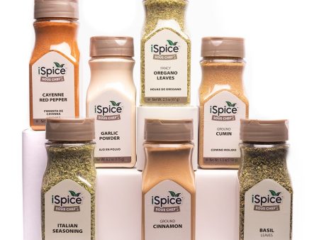 iSpice | 7 Pack of Spices and Herbs | Aromatic | Mixed Spices & Seasonings Gift Set | Kosher Online now