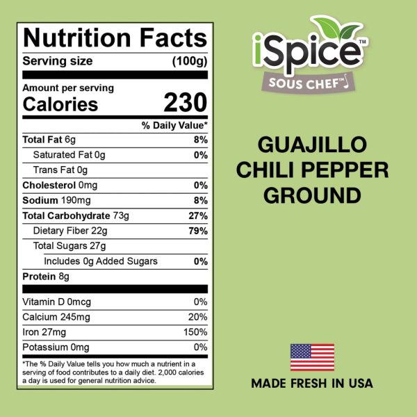 iSpice | Guajillo Chili Ground | 5.1 oz |  Gourmet Spice | Kosher | Vibrant Red Color on Sale