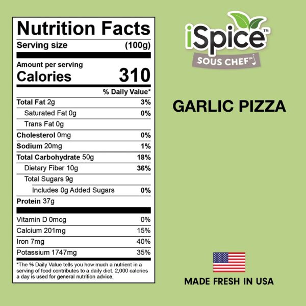 iSpice | Garlic Pizza Seasoning | 7.7 oz | Mixed Spices & Seasonings | Kosher | Pizza Perfection on Sale