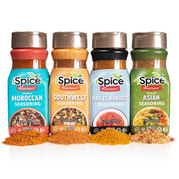 iSpice | 4 Pack of Ethnic Seasoning | Geronimo | Mixed Spice & Seasoning Gift Set | Halal | Kosher For Discount